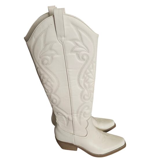 Wild Fable Women’s Kenzie Tall Leather Western Boots Memory Foam Insole size 7.5 - Picture 2 of 4